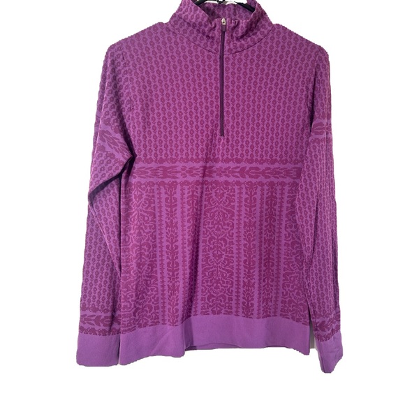 ATHLETA FASTEST TRACK 1/4 ZIP LONG SLEEVE WOMEN PURPLE TOP IN SIZE XL - Picture 2 of 4